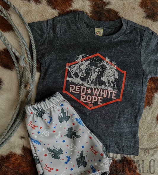 Red, White, and Rope Kids Tee